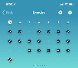 February exercise log