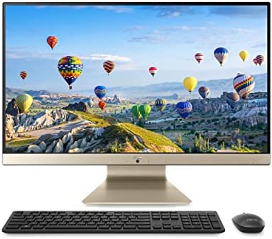 ASUS AiO 27” All-in-One Desktop Computer, AMD Ryan 7 5700U, 27” LED-Backlit Touchscreen Display with NanoEdge Bezel, 16GB DDR4 RAM, 512GB PCIe SSD, Wired Keyboard and Mouse, Black