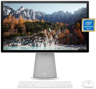 HP Chromebase 21.5″ All-in-One Desktop, Intel Pentium Gold 6405U Processor, 4 GB RAM, 128 GB SSD, Rotating Full HD IPS Touchscreen, Chrome OS, Bluetooth Keyboard and Mouse Combo (22-aa0022, 2021)