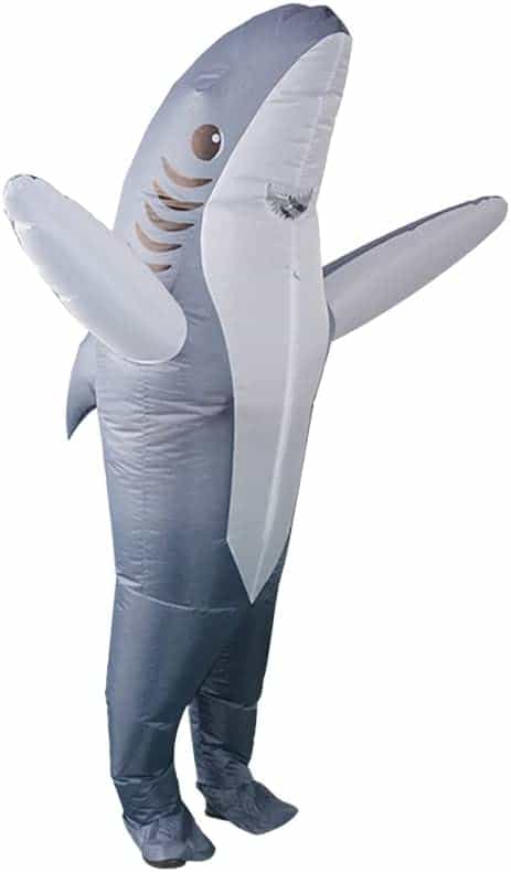 Adults Inflatable Halloween Costumes Blow Up Shark Costume for Halloween, Birthday Gift Cos Play Party