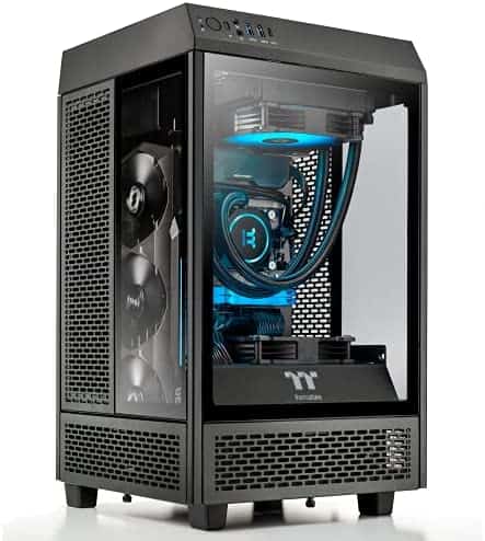 Thermaltake Reactor 380 Liquid-Cooled PC (AMD Ryzen 7 5800X, RTX 3080, 16GB RGB 3600Mhz DDR4 RGB ToughRAM, Seagate FireCuda 520 NVMe 1TB, WiFi, Win 10 Home) Gaming Desktop Computer TW1B-B550-R38-LCS