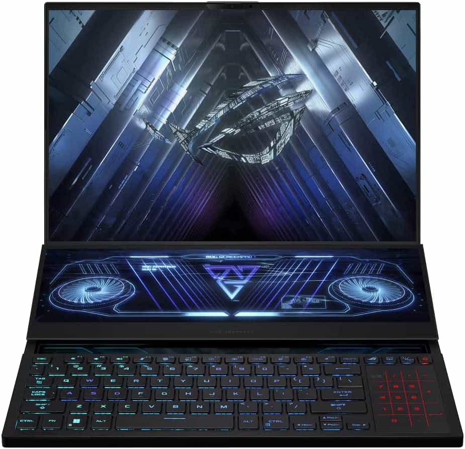 ASUS ROG Zephyrus Duo 16 Gaming Laptop, 16” 165Hz ROG Nebula HDR QHD 16:10 Display, NVIDIA GeForce RTX 3080 Ti, AMD Ryzen 9 6900HX, 32GB DDR5, 2TB SSD, Windows 11 Pro, GX650RX-XS97