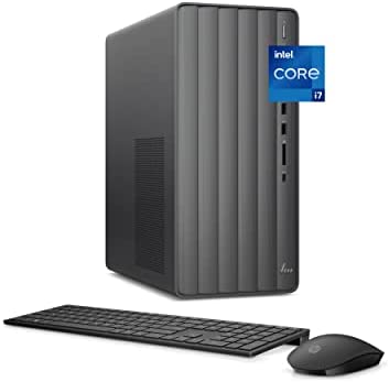 HP Envy Desktop, NVIDIA GeForce RTX 3050, 12th Gen Intel Core i7-12700, 16 GB SDRAM, 1 TB SSD, Windows 11 Home, Wi-Fi 6 & Bluetooth, Wireless Keyboard & Mouse, Pre-Built PC Tower (TE01-3050, 2022)