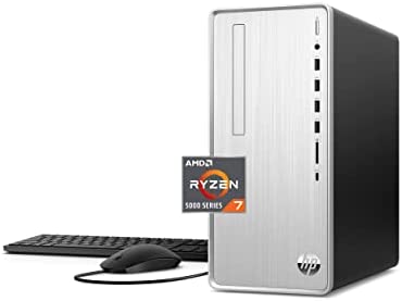 HP Pavilion Desktop Computer PC, AMD Ryzen 7 Processor, AMD Radeon Graphics, 16 GB SDRAM, 512 GB PCIe SSD, Windows 11 Pro OS, 9 USB Ports, High-Performance Wi-Fi & Bluetooth, (TP01-2062,2022)