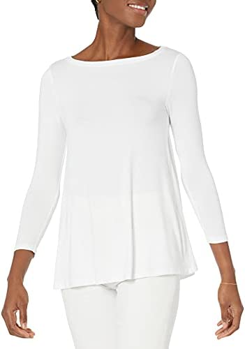 Daily Ritual Women's Jersey Standard-Fit 3/4 Sleeve Bateau Neck Swing T-Shirt, Multipacks