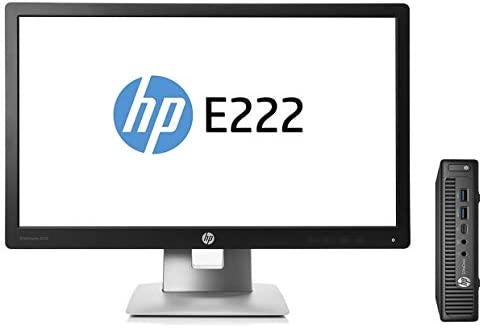 Desktop Computer Package Compatible with HP 800G2 Tiny, Intel Core i7-6700T, 16GB RAM, 256GB HDD, 22 Inch Monitor, Keyboard, Mouse, WiFi Adapters, Windows 10 Pro (Renewed)