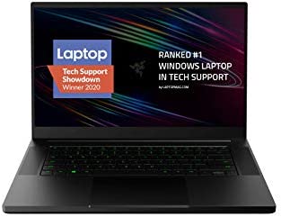 Razer Blade 15 Base Gaming Laptop 2020: Intel Core i7-10750H 6 Core, NVIDIA GeForce RTX 2070 Max-Q, 15.6" FHD 1080p 144Hz, 16GB RAM, 512GB SSD, CNC Aluminum, Chroma RGB Lighting, Thunderbolt 3, Black