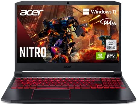 Acer Nitro 5 AN515-55-53E5 Gaming Laptop | Intel Core i5-10300H | NVIDIA GeForce RTX 3050 Laptop GPU | 15.6" FHD 144Hz IPS Display | 8GB DDR4 | 256GB NVMe SSD | Intel Wi-Fi 6 | Backlit Keyboard