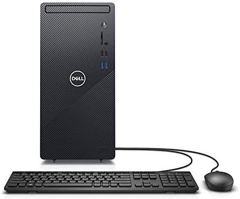 Dell Inspiron 3880 Desktop Computer – Intel Core i5 10th Gen, 12GB Memory, 512GB Solid State Drive, Windows 10 Pro, 2 Year On-Site – Black