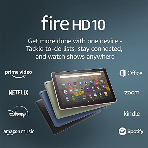 Fire HD 10 tablet, 10.1", 1080p Full HD, 32 GB, latest model (2021 release), Black