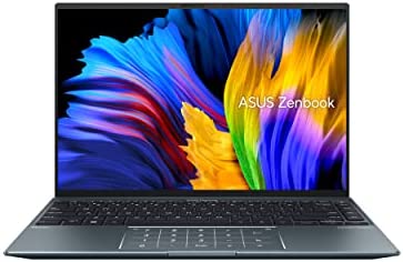 ASUS ZenBook 14X OLED Laptop, 14” 2.8K 16:10 Display, Intel Core i7-12700H CPU, Intel Iris Xe Graphics, 16GB RAM, 1TB SSD, Windows 11 Home, Wi-Fi 6E, Pine Grey, UX5401ZA-PS74