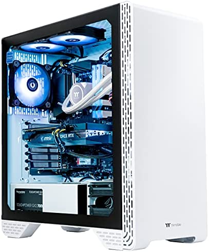 Thermaltake Glacier 360 Liquid-Cooled PC (AMD Ryzen 5 5600X, RTX 3060, 16GB RGB 3600Mhz DDR4 ToughRAM RGB Memory, 1TB NVMe M.2, WiFi, Win 10 Home) Gaming Desktop Computer S3WT-B550-G36-LCS