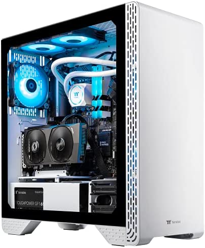 Thermaltake Glacier i360 Liquid-Cooled PC (Intel i5-11600K, RTX 3060, 16GB RGB 3200Mhz DDR4 ToughRAM RGB Memory, 1TB NVMe M.2, WiFi, Win 10 Home) Gaming Desktop Computer S3WT-Z590-G36-LCS