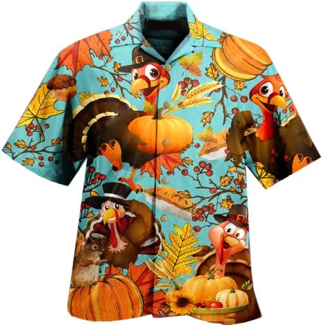 Easter Day Hawaiian Shirts for Men – Vintage Button Down Mens Hawaiian Shirts Short Sleeve Series 29