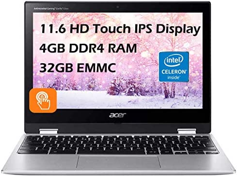 Acer 11.6" Touchscreen Convertible Spin 311 Chromebook Laptop, 32GB Storage, Silver (CP311-3H-K23X)